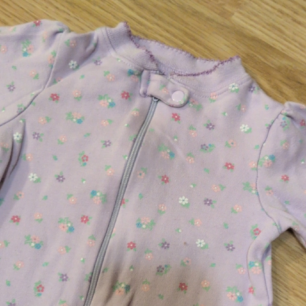 Faded Glory Kids One Pieces Footies - Purple, Pink, White - Picture 3 of 7